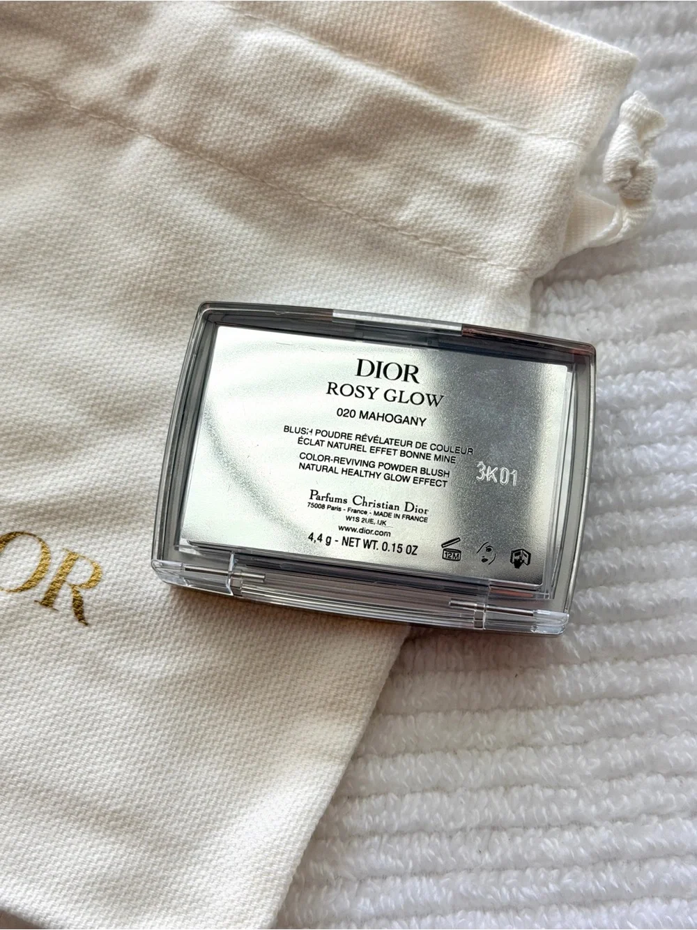 Dior Rosy Glow in Discontinued shade 020 Mahogany BN no box + Dust Bag OG Powder